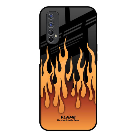 Fire Flame Realme 7 Glass Back Cover Online