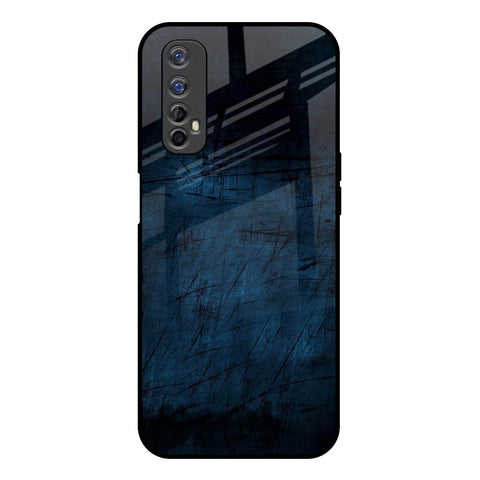 Dark Blue Grunge Realme 7 Glass Back Cover Online