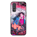 Radha Krishna Art Realme 7 Glass Back Cover Online