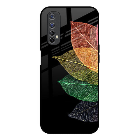 Colorful Leaves Realme 7 Glass Back Cover Online