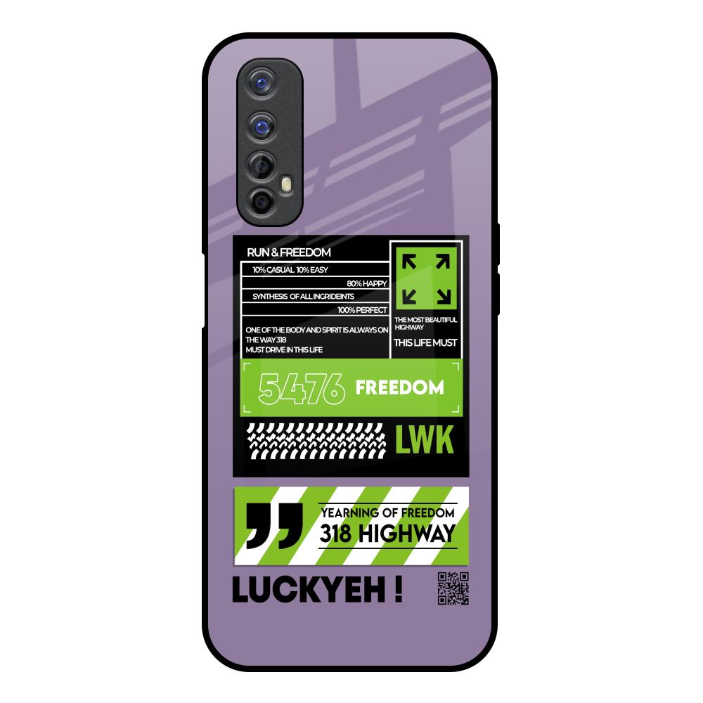 Run & Freedom Realme 7 Glass Back Cover Online