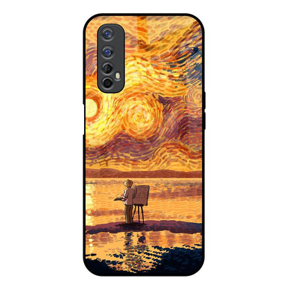 Sunset Vincent Realme 7 Glass Back Cover Online