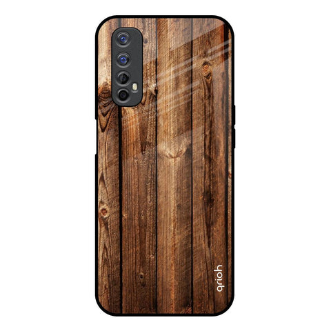 Timber Printed Realme 7 Glass Back Cover Online