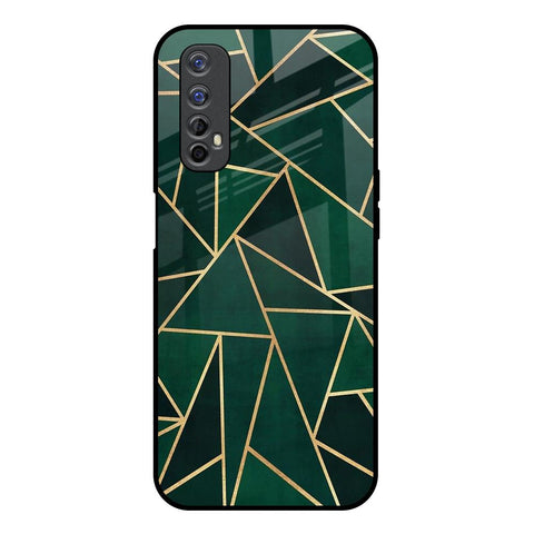 Abstract Green Realme 7 Glass Back Cover Online