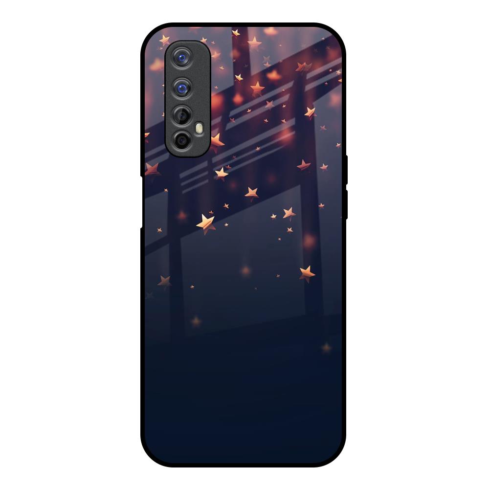 Falling Stars Realme 7 Glass Back Cover Online