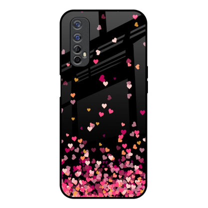Heart Rain Fall Realme 7 Glass Back Cover Online
