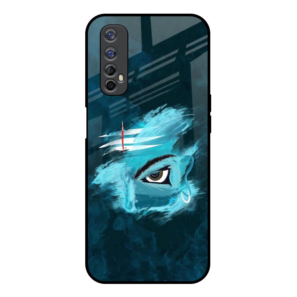Power Of Trinetra Realme 7 Glass Back Cover Online