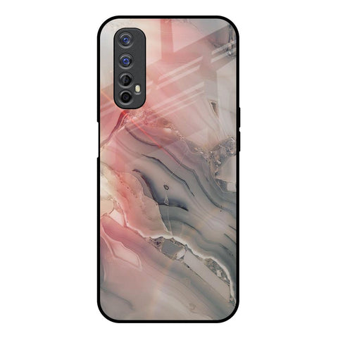Pink And Grey Marble Realme 7 Glass Back Cover Online