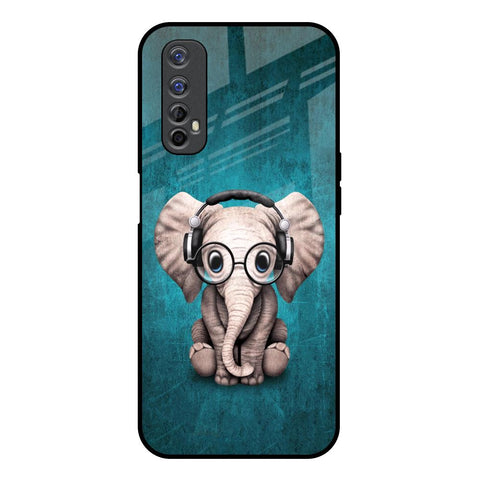 Adorable Baby Elephant Realme 7 Glass Back Cover Online