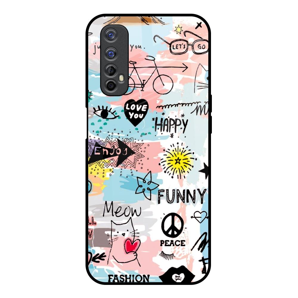Just For You Realme 7 Glass Back Cover Online