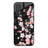 Black Cherry Blossom Realme 7 Glass Back Cover Online