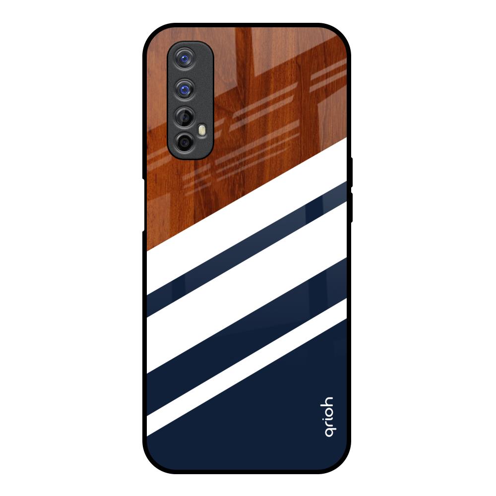 Bold Stripes Realme 7 Glass Back Cover Online