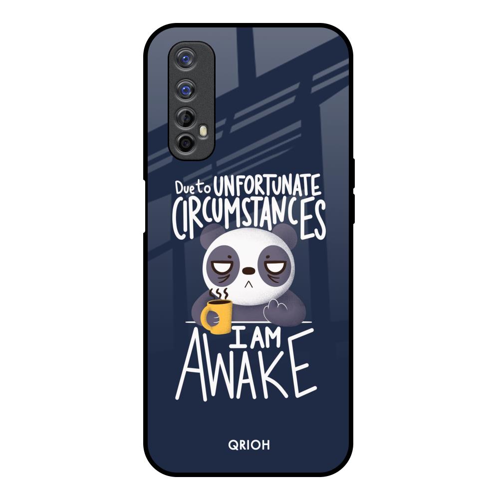 Struggling Panda Realme 7 Glass Back Cover Online