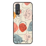 Abstract Faces Realme 7 Glass Back Cover Online