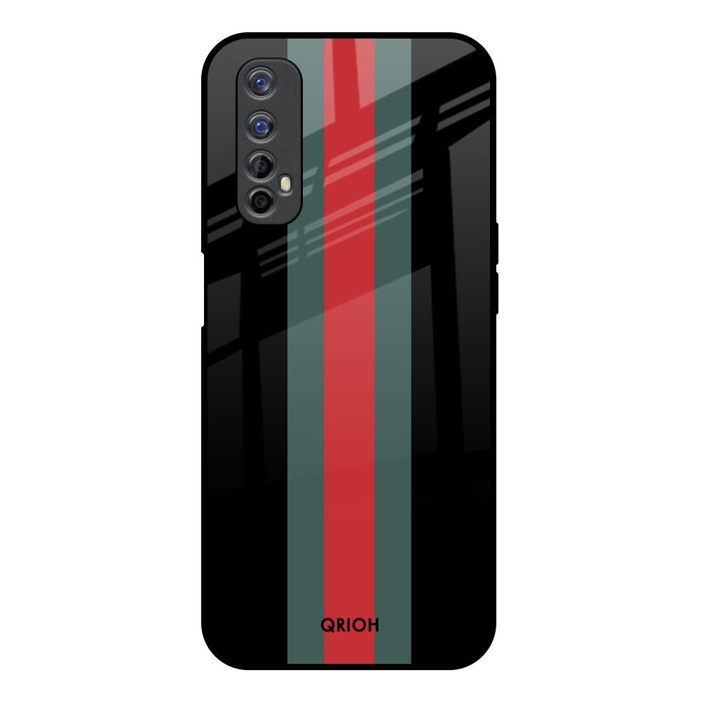 Vertical Stripes Realme 7 Glass Back Cover Online