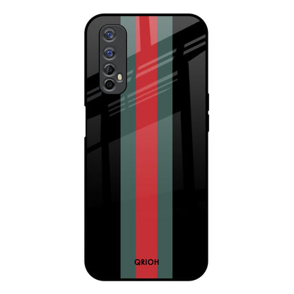 Vertical Stripes Realme 7 Glass Back Cover Online