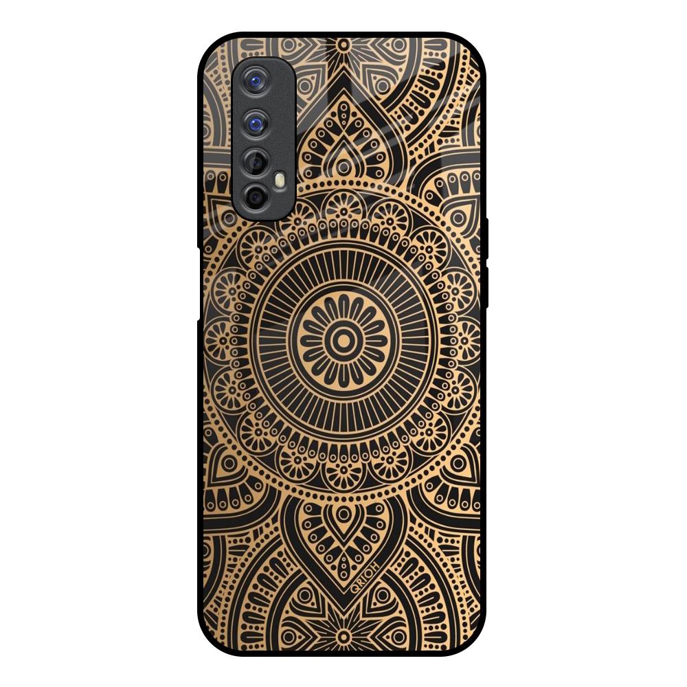 Luxury Mandala Realme 7 Glass Back Cover Online