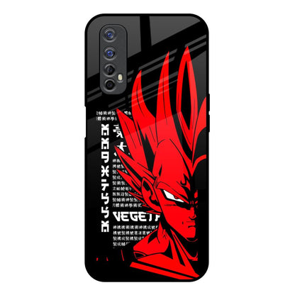 Red Vegeta Realme 7 Glass Back Cover Online