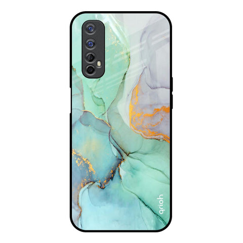 Green Marble Realme 7 Glass Back Cover Online