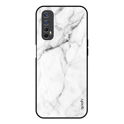 Modern White Marble Realme 7 Glass Back Cover Online