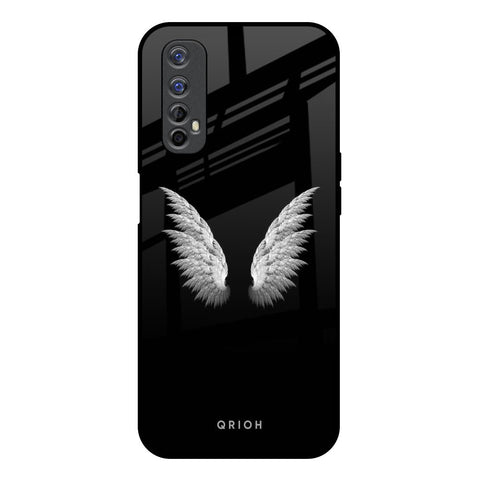 White Angel Wings Realme 7 Glass Back Cover Online