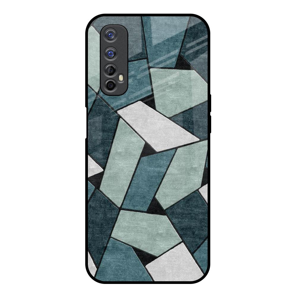 Abstact Tiles Realme 7 Glass Back Cover Online