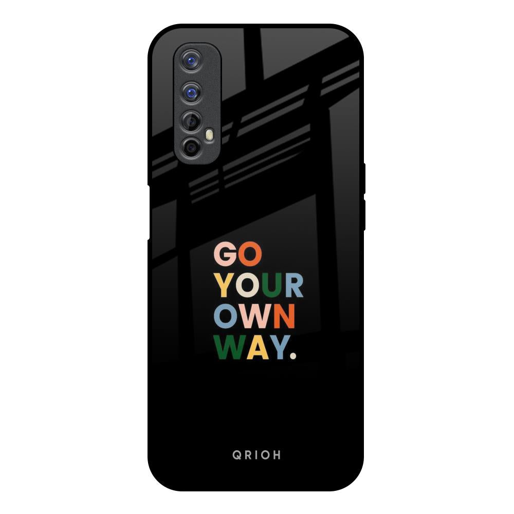 Go Your Own Way Realme 7 Glass Back Cover Online