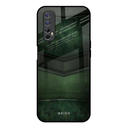 Green Leather Realme 7 Glass Back Cover Online