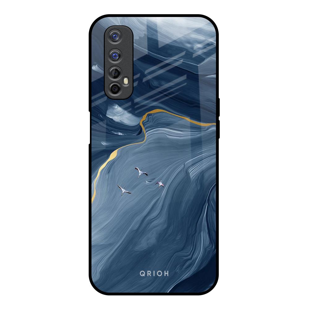 Deep Ocean Marble Realme 7 Glass Back Cover Online