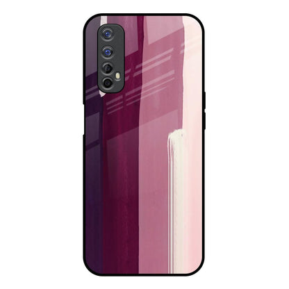 Brush Stroke Art Realme 7 Glass Back Cover Online