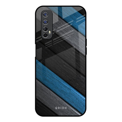 Multicolor Wooden Effect Realme 7 Glass Back Cover Online