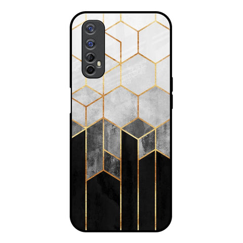 Tricolor Pattern Realme 7 Glass Back Cover Online