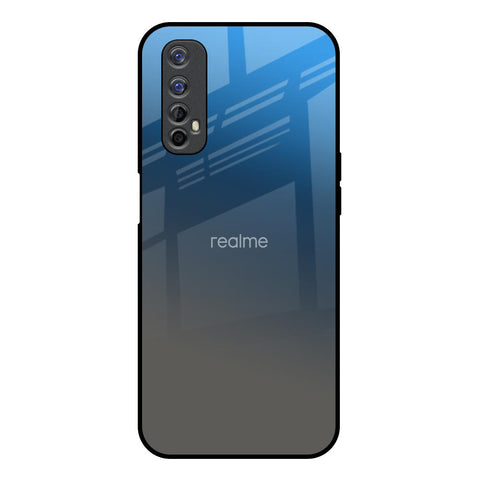 Blue Grey Ombre Realme 7 Glass Back Cover Online