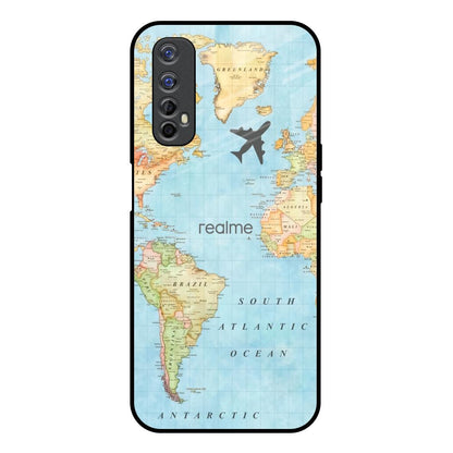 Fly Around The World Realme 7 Glass Back Cover Online