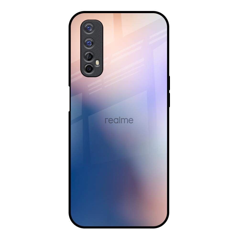 Blue Mauve Gradient Realme 7 Glass Back Cover Online