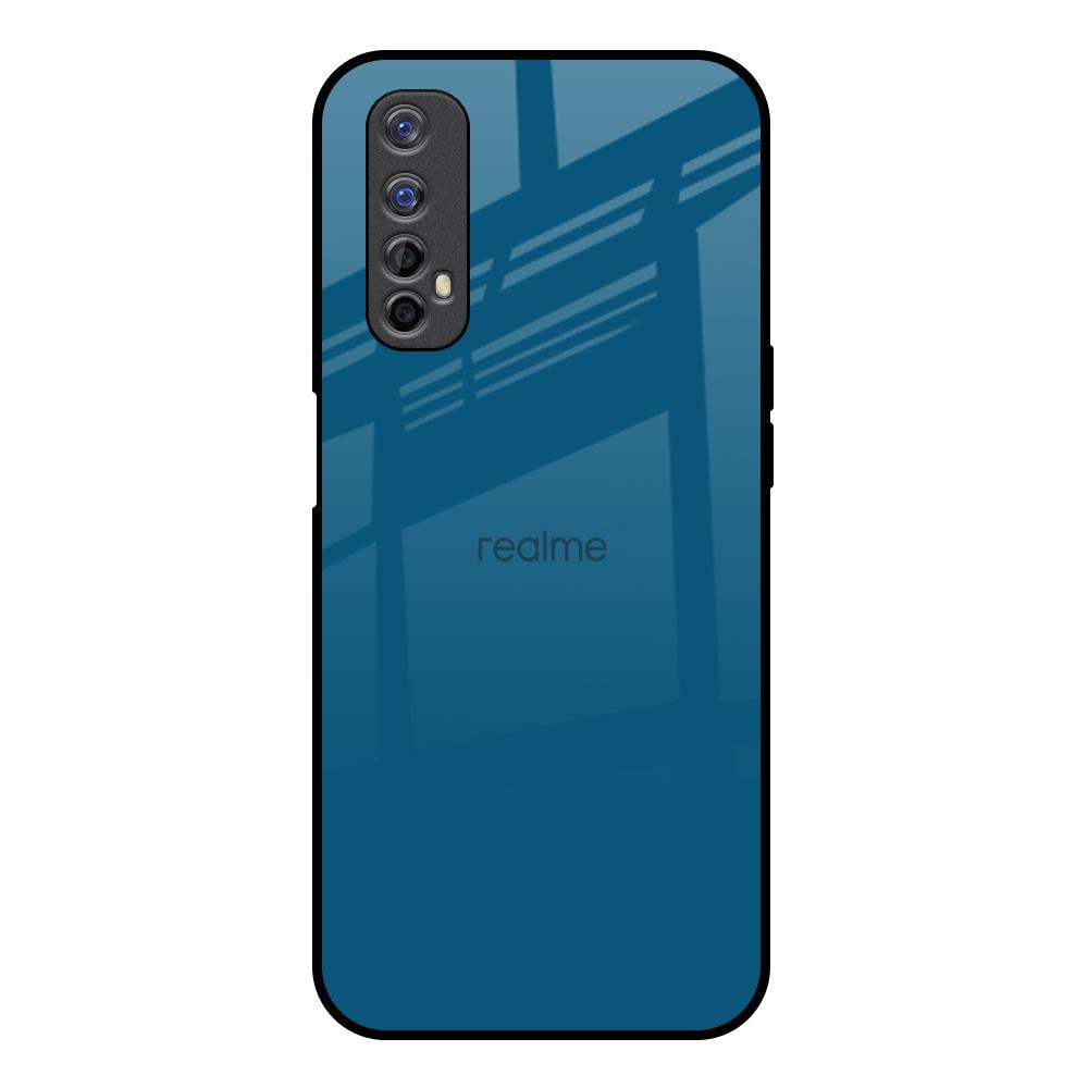 Cobalt Blue Realme 7 Glass Back Cover Online