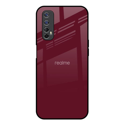 Classic Burgundy Realme 7 Glass Back Cover Online