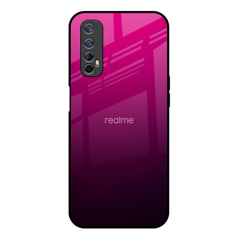 Purple Ombre Pattern Realme 7 Glass Back Cover Online