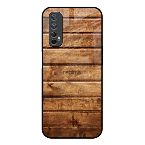 Wooden Planks Realme 7 Glass Back Cover Online