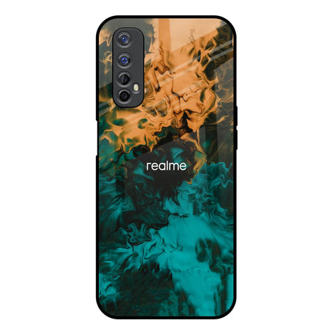 Watercolor Wave Realme 7 Glass Back Cover Online