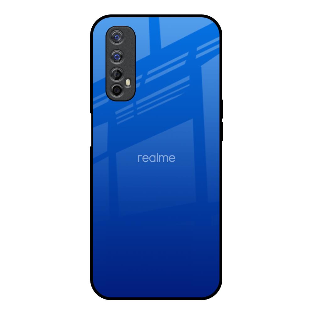 Egyptian Blue Realme 7 Glass Back Cover Online