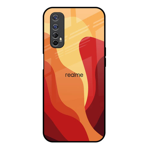 Magma Color Pattern Realme 7 Glass Back Cover Online