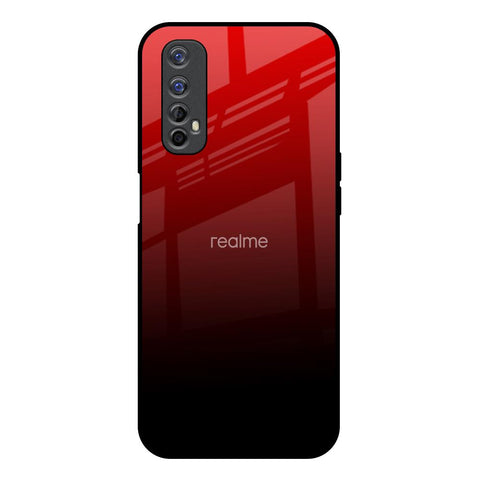 Maroon Faded Realme 7 Glass Back Cover Online