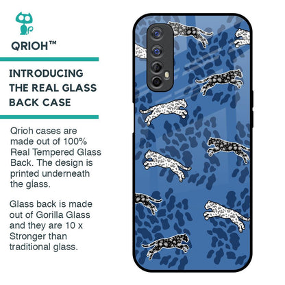 Blue Cheetah Glass Case for Realme 7