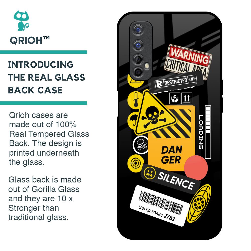 Danger Signs Glass Case for Realme 7