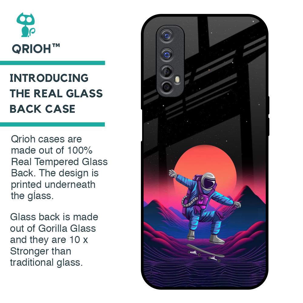 Retro Astronaut Glass Case for Realme 7