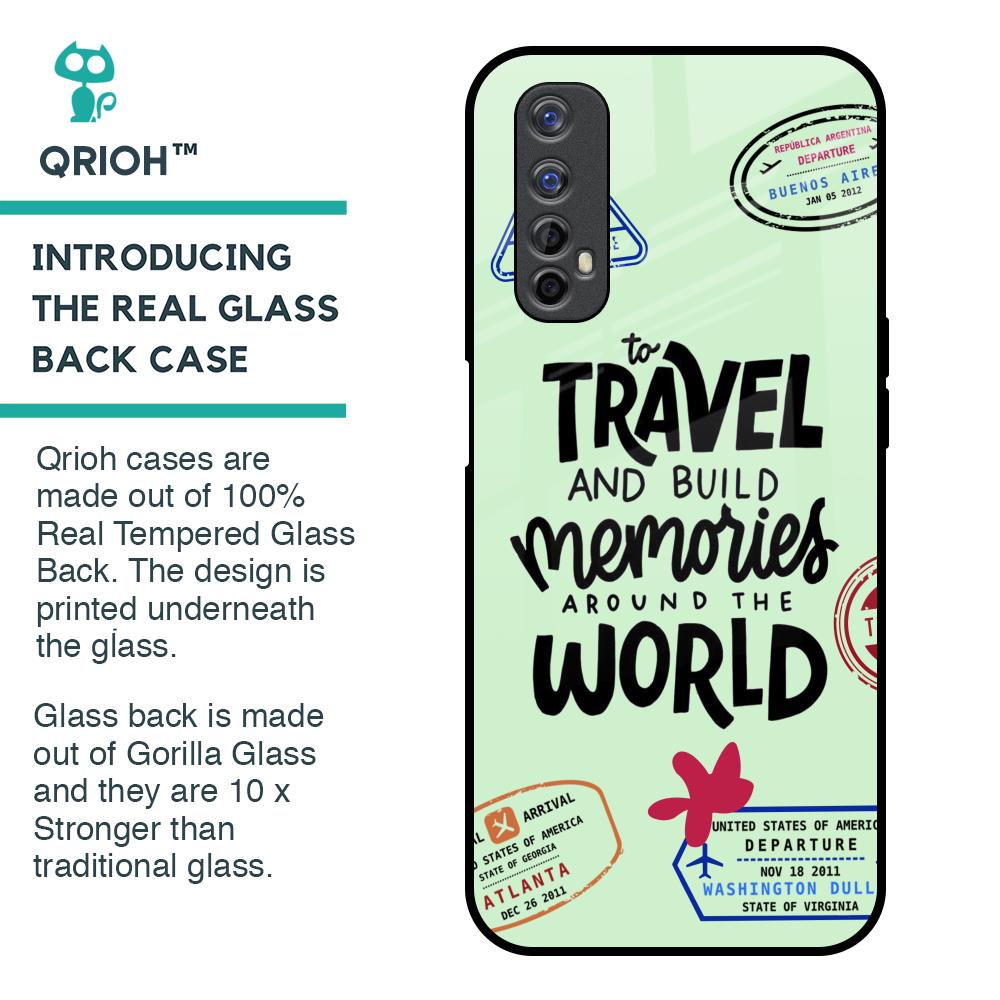 Travel Stamps Glass Case for Realme 7