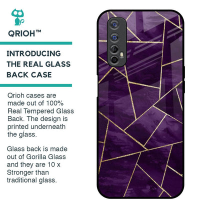 Geometric Purple Glass Case For Realme 7
