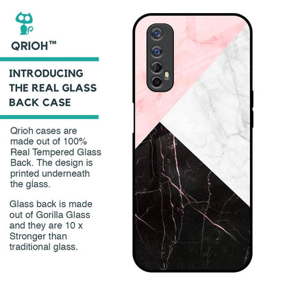 Marble Collage Art Glass Case For Realme 7
