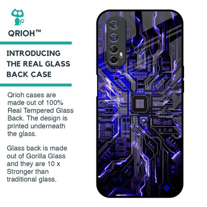 Techno Color Pattern Glass Case For Realme 7